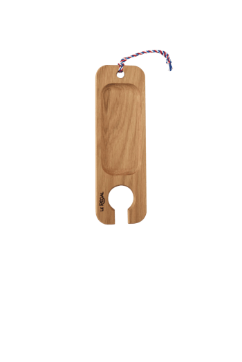 VIGNERON - Planche apéro porte verre de vin en chêne 25x8cm