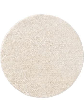 Tappetino Da Bagno Peluche Rotondo 90cm - Morbido Antiscivolo In Microfibra, Bianco - Foto 13