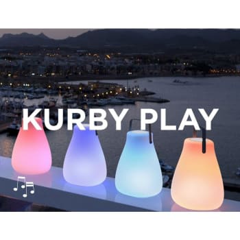 KURBY - Lanterne Enceinte bluetooth éclairante étanche Kurby - New Garden