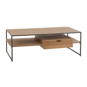 Zati - Table basse design en bois avec tiroir