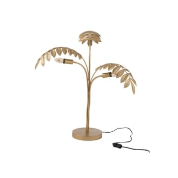 Palmyre - Lampe à poser doré palmier