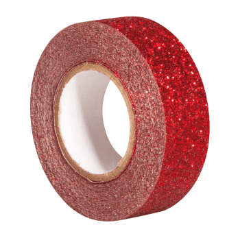GLITTER - Glitter tape rouge 5mx1,5cm