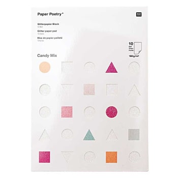Artemio Fogli Oro Con Glitter Per Scrapbooking - 20x20 Cm? - Pacchetto Da 10 - 4
