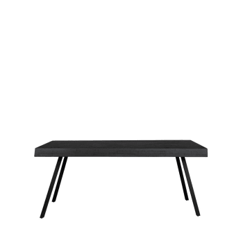 Suri - Table à manger en teck recyclé 180x90cm noir