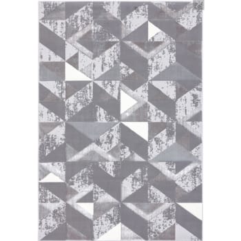 ORION FLAG - Tapis de salon moderne en polyester argent 80x160 cm