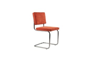 Ridge rib - Chaise en tissu orange