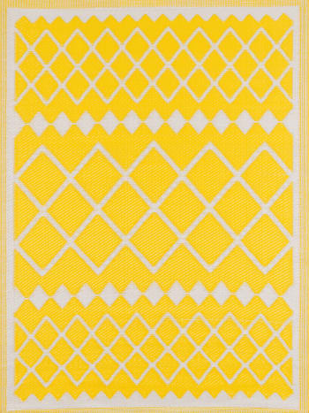 SCOOBI - Outdoor-Teppich mit geometrischem Muster in Gelb 150x220