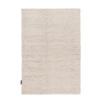 BORY - Tapis tressé main en laine beige 160x230 cm