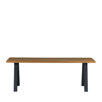 Tablo - Table à manger en bois piétement en A 210x81cm noir