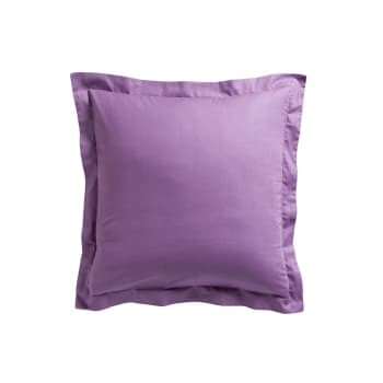 57fils - Taie d'oreiller uni  en Coton Violet 75x75 cm