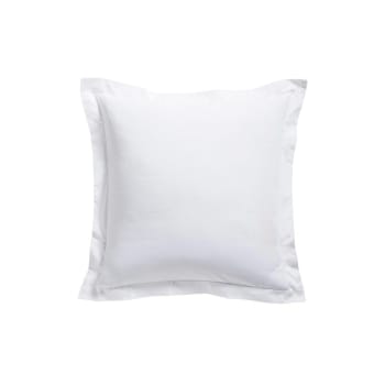 Uni - Taie d'oreiller coton blanc 75x75 cm