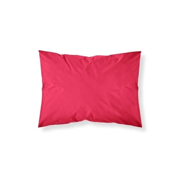 57fils - Taie d'oreiller coton rouge 50x70 cm