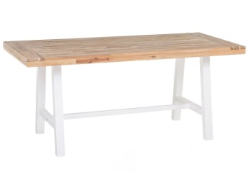 Scania - Tavolo legno chiaro e bianco 170 x 80