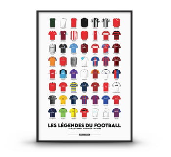 FOOT - Affiche Foot - Les Légendes du Football - 40 x 60 cm