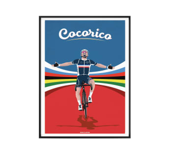 CYCLISME - Affiche Cyclisme - Julian Champion du Monde 30 x 40 cm