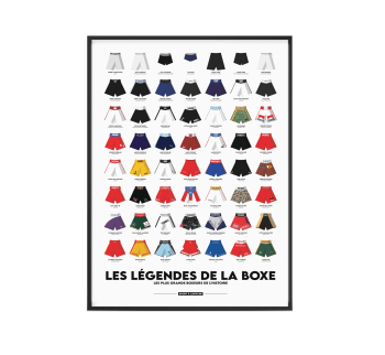 SPORTS DE COMBAT - Affiche Boxe - Les Légendes de la Boxe - 40 x 60 cm