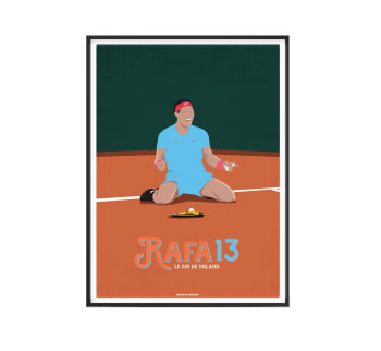 TENNIS - Affiche Tennis - Rafa Roi de la Terre - 30 x 40 cm