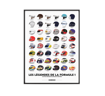 AUTO-MOTO - Affiche Formule 1 - Les Légendes de la F1 - 40 x 60 cm