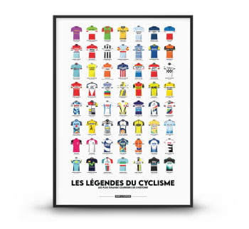 CYCLISME - Affiche Vélo - Les Légendes du Cyclisme - 40 x 60 cm