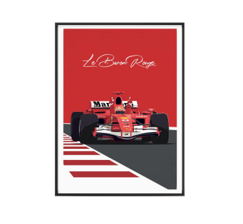AUTO-MOTO - Affiche Formule 1 - Le Baron Rouge 40 x 60 cm