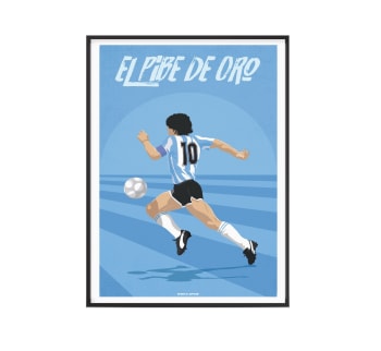FOOT - Affiche Football - Diego El Pibe de Oro 30 x 40 cm