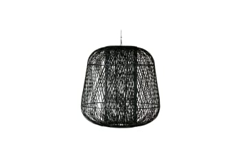 Moza - Grande suspension lampe en bambou noir