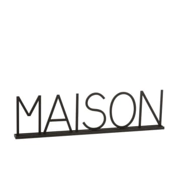 MAISON - Maison métal noir 81,5x22cm