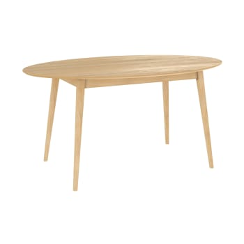 CARMEN - Table de repas ovale extensible bois massif - 6 à 8 convives