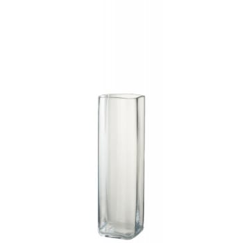 Vase forme bouteille en verre transparent H35cm