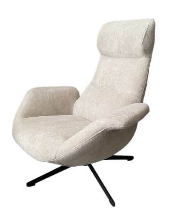 HOMCOM butaca de salón sillón individual tapizado en vellón con  reposacabezas y patas de metal para