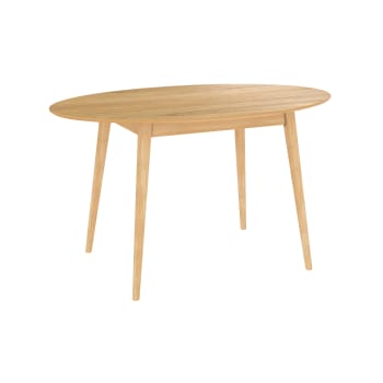 Eddy - Tavolo ovale  in legno chiaro per 4 persone 130 cm