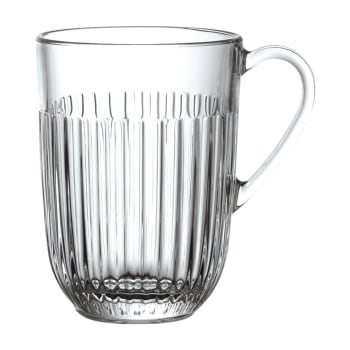 Tasse à café transparente en verre gaufré de style nordique, perle