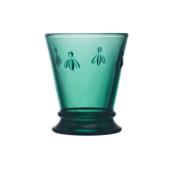 Set de 6 verres à eau,  abeille - Vaso de agua de vidrio esmeralda - Set de 6