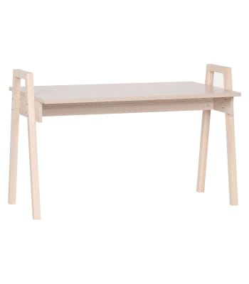 Spot - Schreibtisch mit Eichenholzoptik und Beinen aus massiver Eiche L128 cm