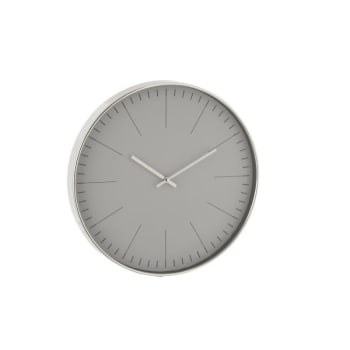 SYLVESTER - Horloge plastique argent D40cm