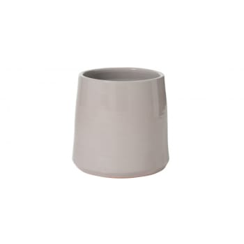ROND - Cache-pot céramique gris H27cm
