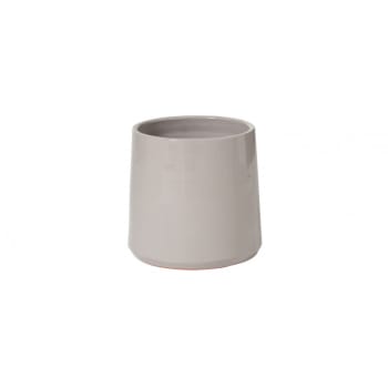 ROND - Cache-pot céramique gris H22,5cm