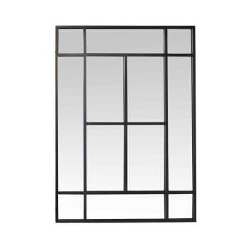 BERTRAND - Miroir fenêtre en métal 140x100cm