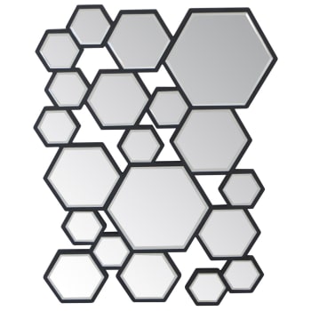 MIROIR MULTI HEXAGONES - Miroir multi hexagones 60x80cm