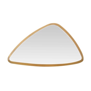 Miroir triangle arrondi doré 46x27x4cm
