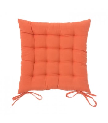 COTON - Coussin de chaise carré orange 40x40