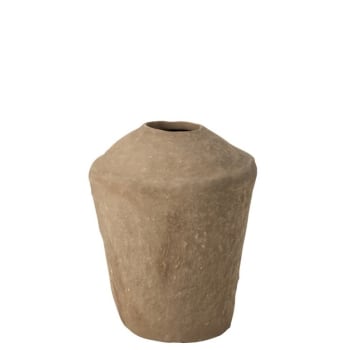 CHAD - Vase papier mâché marron H58cm