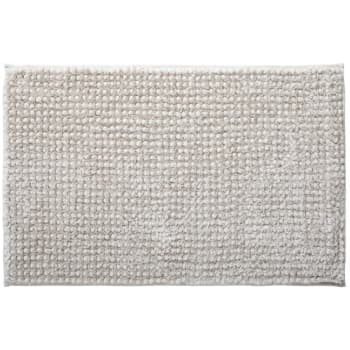 Softy - Tapis de bain en polyester uni ivoire 50x80cm
