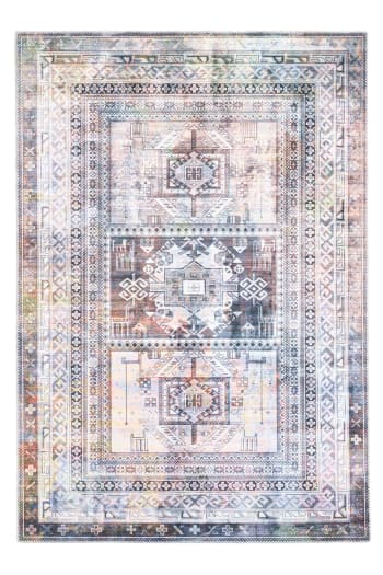 ADARA - Tapis vintage tissé plat - rouille multicolore 70x140 cm