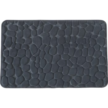 Mineral - Tapis de bain mousse à mémoire de forme gris 50x80cm