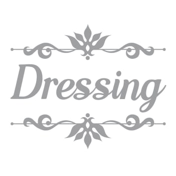 DRESSING - Sticker décoratif de porte dressing L18,5cm