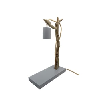 KALT - Lampe à poser en bois recyclé gris