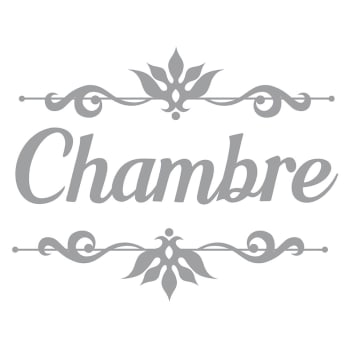 CHAMBRE - Sticker décoratif de porte L19cm