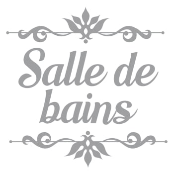 SALLE DE BAINS - Sticker décoratif de porte salle de bains L19cm