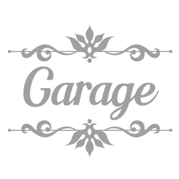 GARAGE - Sticker décoratif de porte garage L20cm